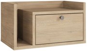 Wisząca szafka nocna z półką i szufladą dąb cremona D8-S80