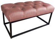Ławka CHESTERFIELD LOFT MG58 pufa podnóżek metal