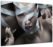 Obraz kobiety ze wstążką (70x50 cm)