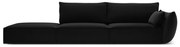 Czarna aksamitna sofa prawostronna 264 cm Vanda – Mazzini Sofas