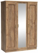 Szafa trzydrzwiowa z lustrem do sypialni dąb lefkas M8-K50