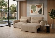 Nowoczesny sofo-narożnik BOND 2W1 230x150 cm, w tkaninie POSO 2 kremowej