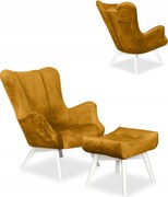 Fotel skandynawski Vika z podnóżkiem Family Meble