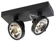 Designerski reflektor czarny regulowany 2-światła - Go