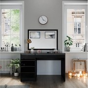 Toaletka czarny/złoty 120x55x75 sherry