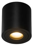 Nowoczesny okrągły reflektor łazienkowy czarny - Capa