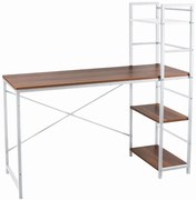 Biurko pod laptopa z regałem na białym stelażu H0-K95