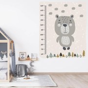 Naklejki na ścianę - Metr - Niedźwiadek