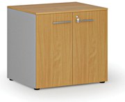 Szafa biurowa z drzwiami PRIMO GRAY, 800 x 640 x 735 mm, szary/buk