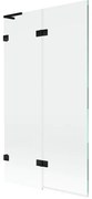 Mexen Lunar L parawan nawannowy 2-skrzydłowy lewy 100 x 150 cm, transparent, czarny - 897L-100-100-70-00-L