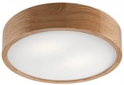 Brązowa lampa sufitowa ze szklanym kloszem ø 37 cm Eveline – LAMKUR