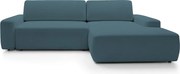 Narożnik BOULI Prawostronny z Elektryczną Regulacją wolnostojący tkanina Raven 86 Turkusowy DOMO HOME