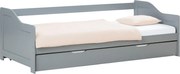 Łóżko wysuwane 90x200 cm szare