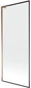 Mexen Next L parawan nawannowy 1-skrzydłowy 80 x 150 cm, czarna ramka, różowe złoto - 895-080-000-03-70-60