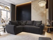 Masseno Narożnik MADISON z funkcją spania i pojemnikiem na pościel Narozniki L, Rozkładana sofa - Szary, SAWANA 05