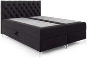 Czarne łóżko kontynentalne 5 rozmiarów E9-T77