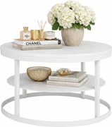 Biały dwupoziomowy stolik kawowy Z3-P77