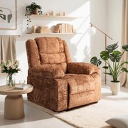 Fotel Rozkładany z Podnóżkiem ARTURO Rudy Nowoczesny