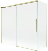 Mexen Rox parawan nawannowy 2-skrzydłowy rozsuwany 170 + 70 x 150 cm, transparent, złoty - 8C9-170-070-50-00