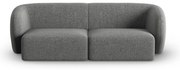 Szara sofa z tkaniny szenilowej 188 cm Paolo – Milo Casa