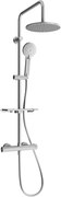 Mexen KT40 zestaw prysznicowy natynkowy z deszczownicą i baterią termostatyczną, grafit - 771504093-66
