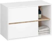 Szafka pod umywalkę nablatową biała + dąb sonoma D6-L31