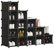 Kostka do przechowywania z możliwością zmiany 15 szt, czarna