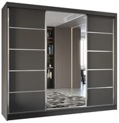 Szafa przesuwna - Marco 240 cm, szary mat