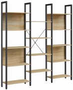 Duży Regał Metalowy Nowoczesny Dąb Sonoma H6-K25