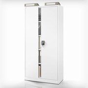 Biurowa szafa metalowa na akta JAN, 900 x 1850 x 400 mm szara