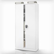 Szafa biurowa na dokumenty szara: JAN, 900 x 1850 x 400 mm