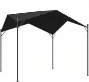 Outsunny Pergola Altana 3x3m Wodoodporna Stabilna Zimoodporna Ochrona Przed Słońcem ze Skośnym Dachem Wzmocnienia Trójkątne | Aosom PL