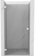 Mexen Lunar-B drzwi prysznicowe uchylne lewe 60 cm, transparent, białe - 832-060-000-20-00-L