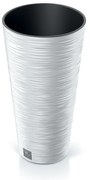 Donica ogrodowa okrągła Furu Slim 48 cm biały PROSPERPLAST