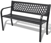 Metalowa czarna ławka ogrodowa C6-Z69