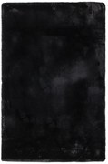 Dywan Bunny Miękki Czarny 080x140 Prostokąt