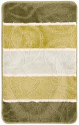 Zielony klasyczny dywanik łazienkowy w paski N5-K92
