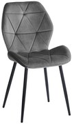 Krzeso Sesel Velvet z czarnymi nogami