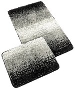Bellatex Zestaw dywaników łazienkowych bez wycięcia BANYSILVER czarny, 60 x 100, 60 x 50 cm