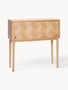 Konsola z drewna z wzorem w jodełkę Herringbone
