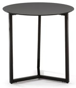Czarny stolik Kave Home Marae, ⌀ 50 cm