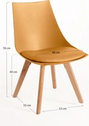 Zestaw 4 Krzese Blok