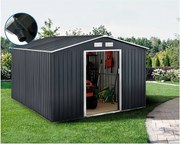 Szopa ogrodowa - "Vegas" 12,98 m² avec gouttière - Szary