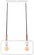 Biała podwójna lampa wisząca w stylu industrialnym - 4X D223 S7-L06