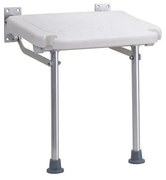 Siedzisko prysznicowe 40x43 cm srebrne/białe