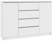 Biała komoda z szufladami i drzwiczkami W5-M14