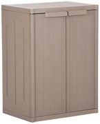 Brązowa szafka z 2 półkami na balkon i do garażu M6-G39