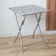 Stolik turystyczny Flower Silver 60 x 60 cm PATIO