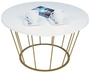 Stolik kawowy w stylu glamour biały A4-B75