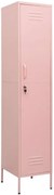 Stalowa różowa szafa zamykana na klucz M2-E61
